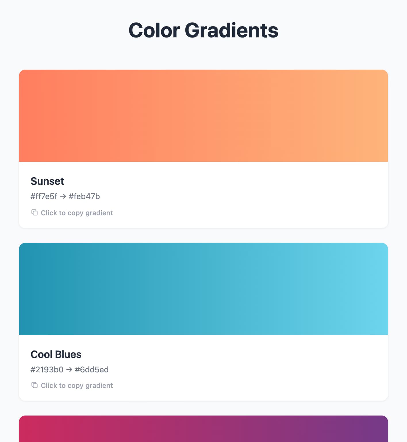 100+ Beautiful Gradient Combinations