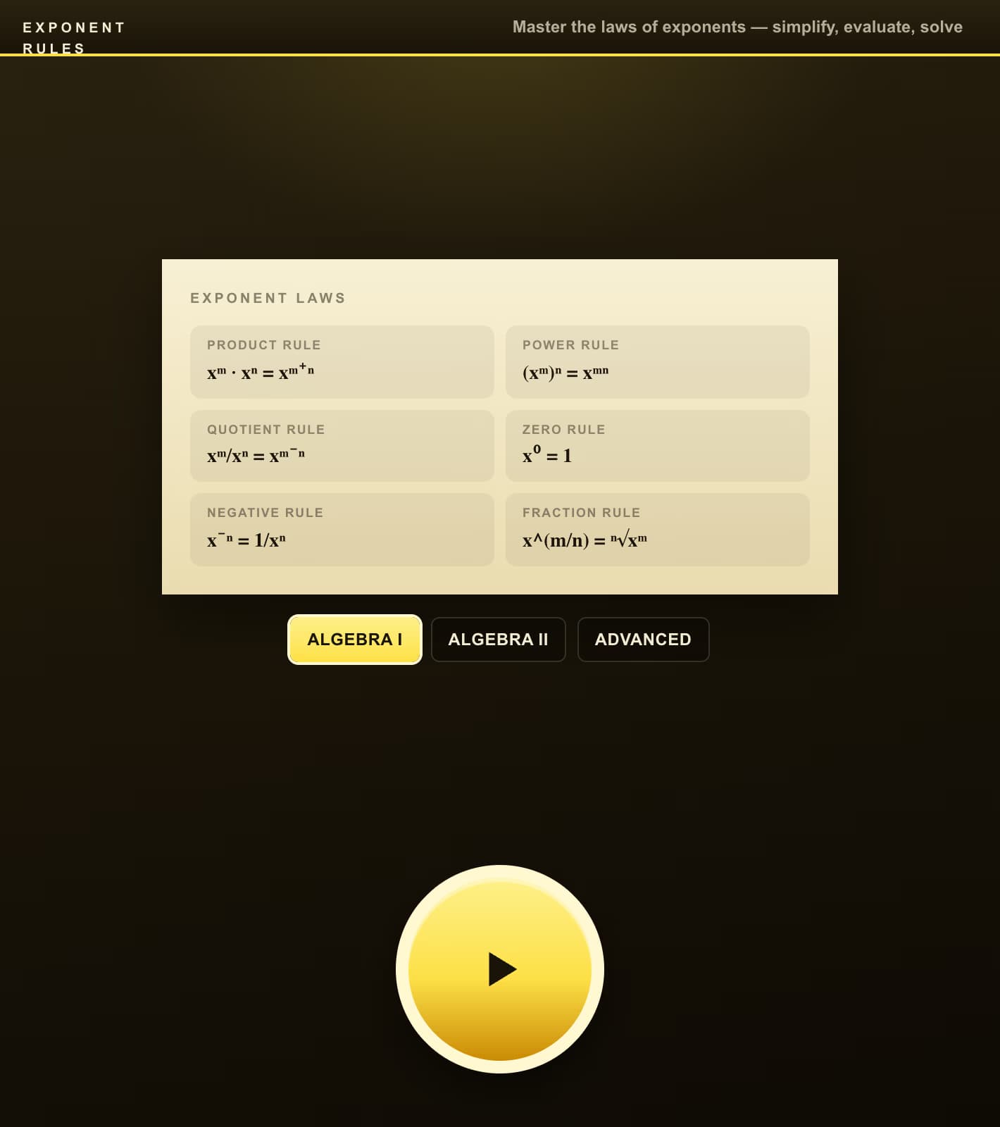 اختبار رياضيات للمرحلة الثانوية