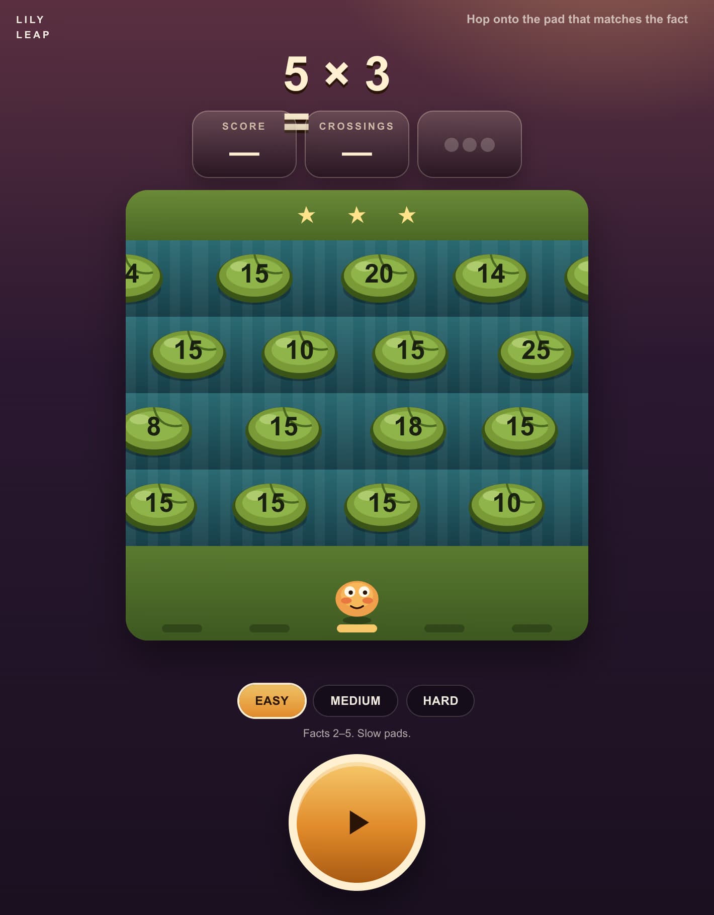 Jogo de Travessia com Fatos de Multiplicação