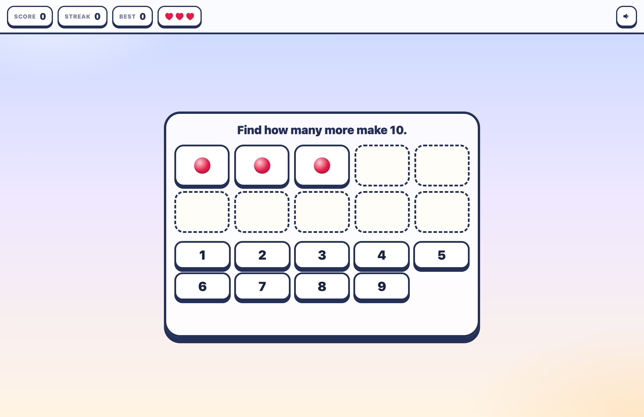 Find how many more make 10
