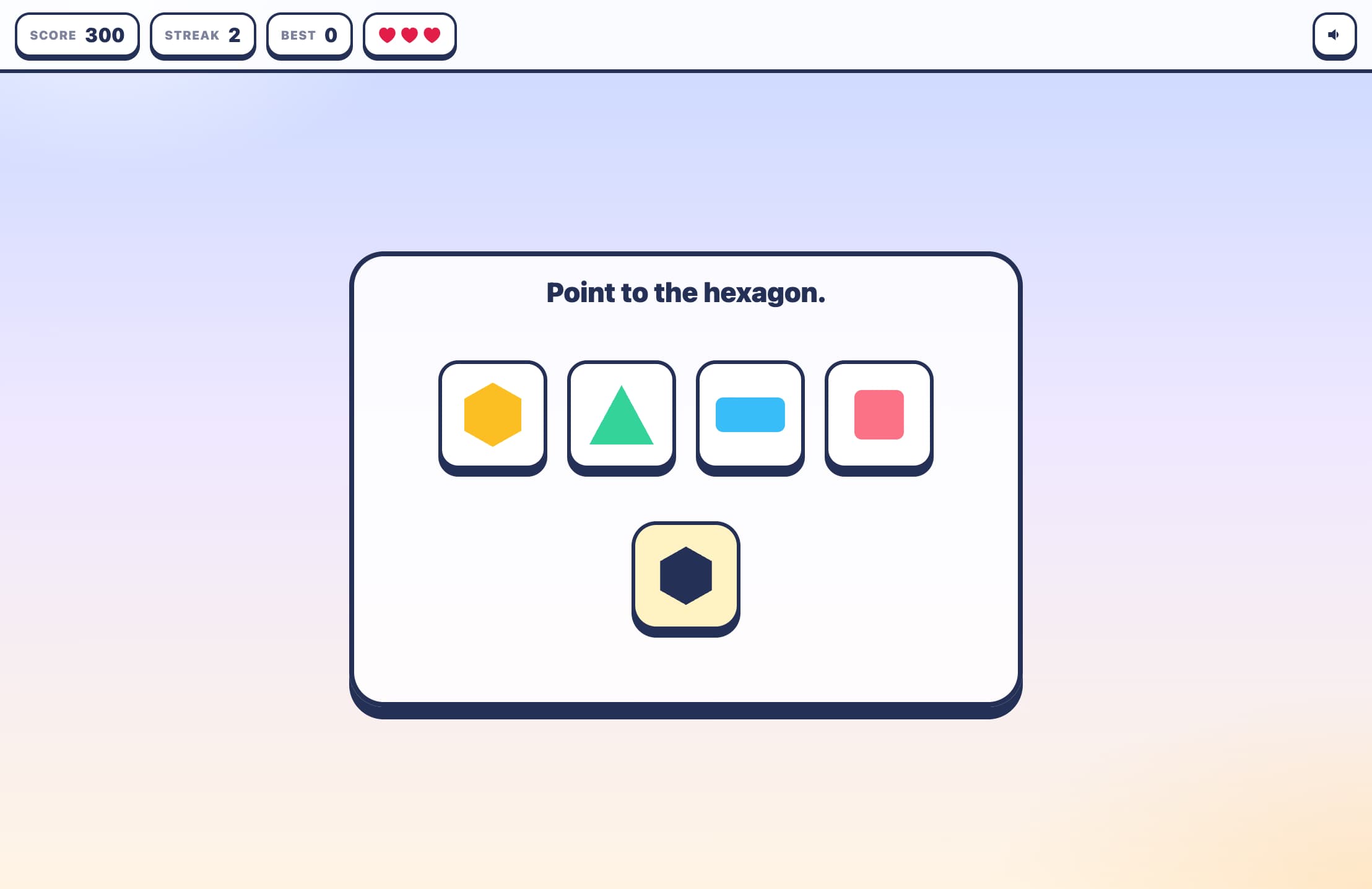 Point to the rectangle or hexagon