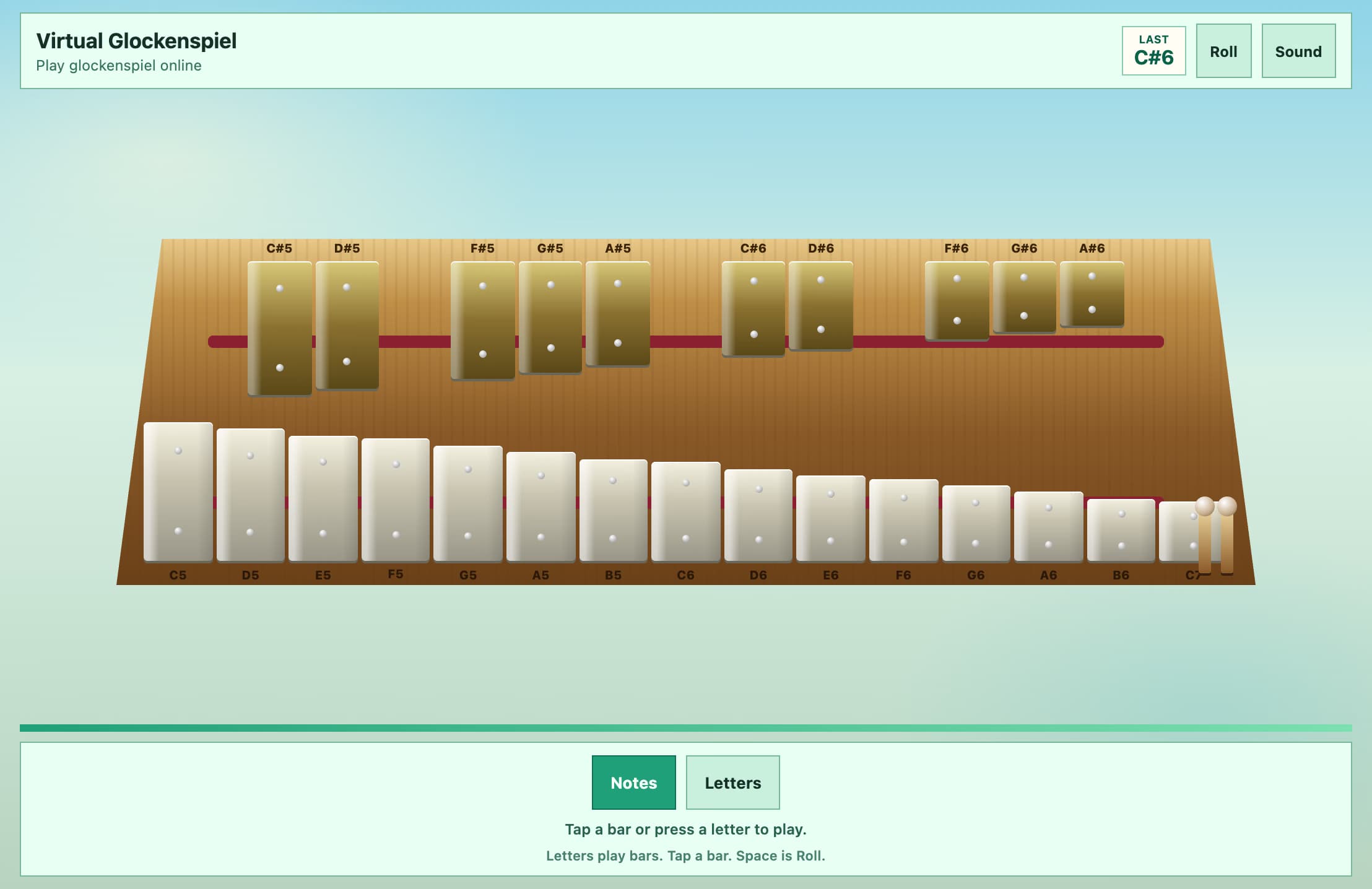 Glockenspiel virtual