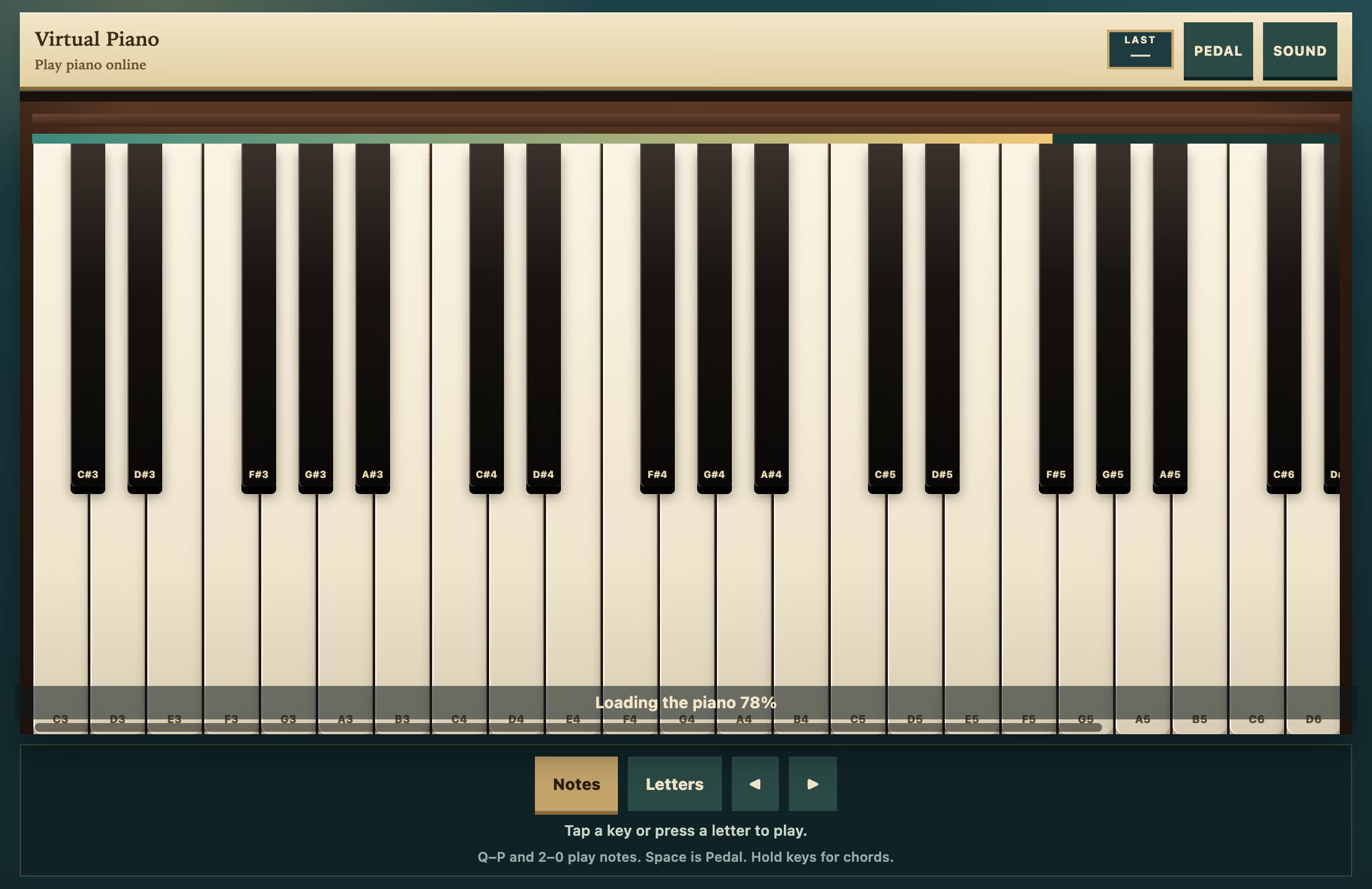 Piano virtual