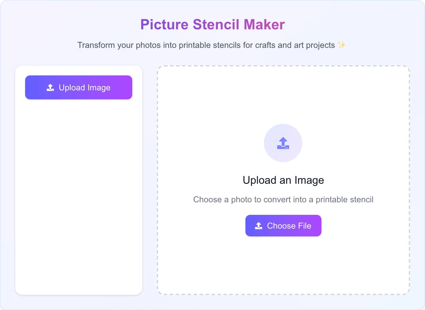 Picture Stencil Maker - Transform your photos into printable stencils for crafts and art projects. Easil