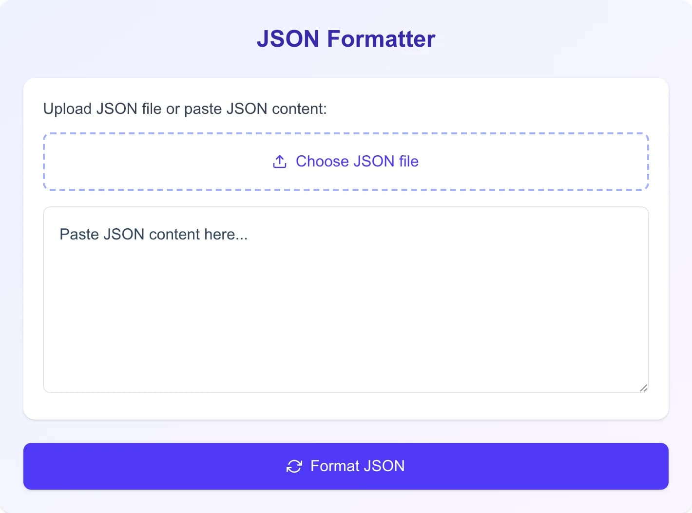 Free Online JSON Formatter & Validator - Format, validate, and beautify your JSON data instantly with our free online JSO