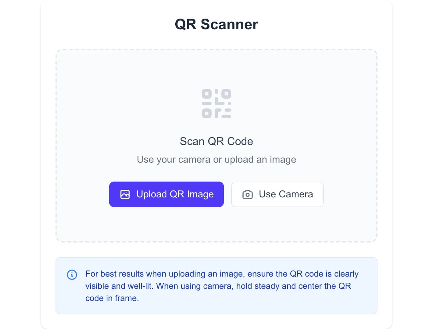 QR Code Scanner Online - Quickly scan QR codes using your device's camera or by uploading an image. Our o