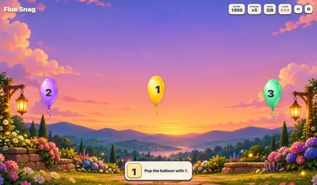 Pop Balloons Numbers 0-10