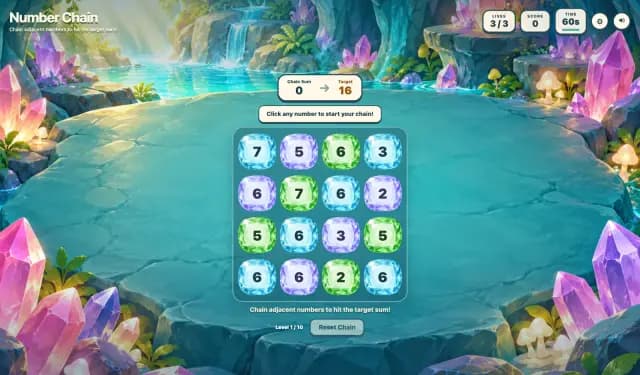 Jeu de Puzzle Mathématique de Chemin | Connectez les Nombres pour Atteindre la S