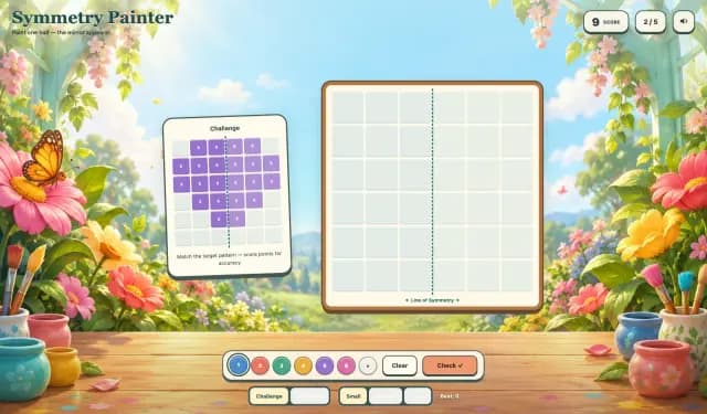 鏡像繪畫與對稱線遊戲
