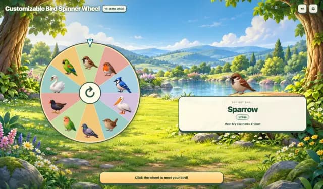 Bird Spinner Wheel
