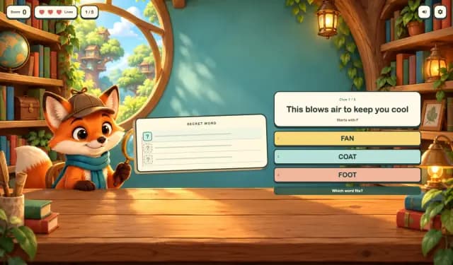 Tap Words to Reveal a Secret Word