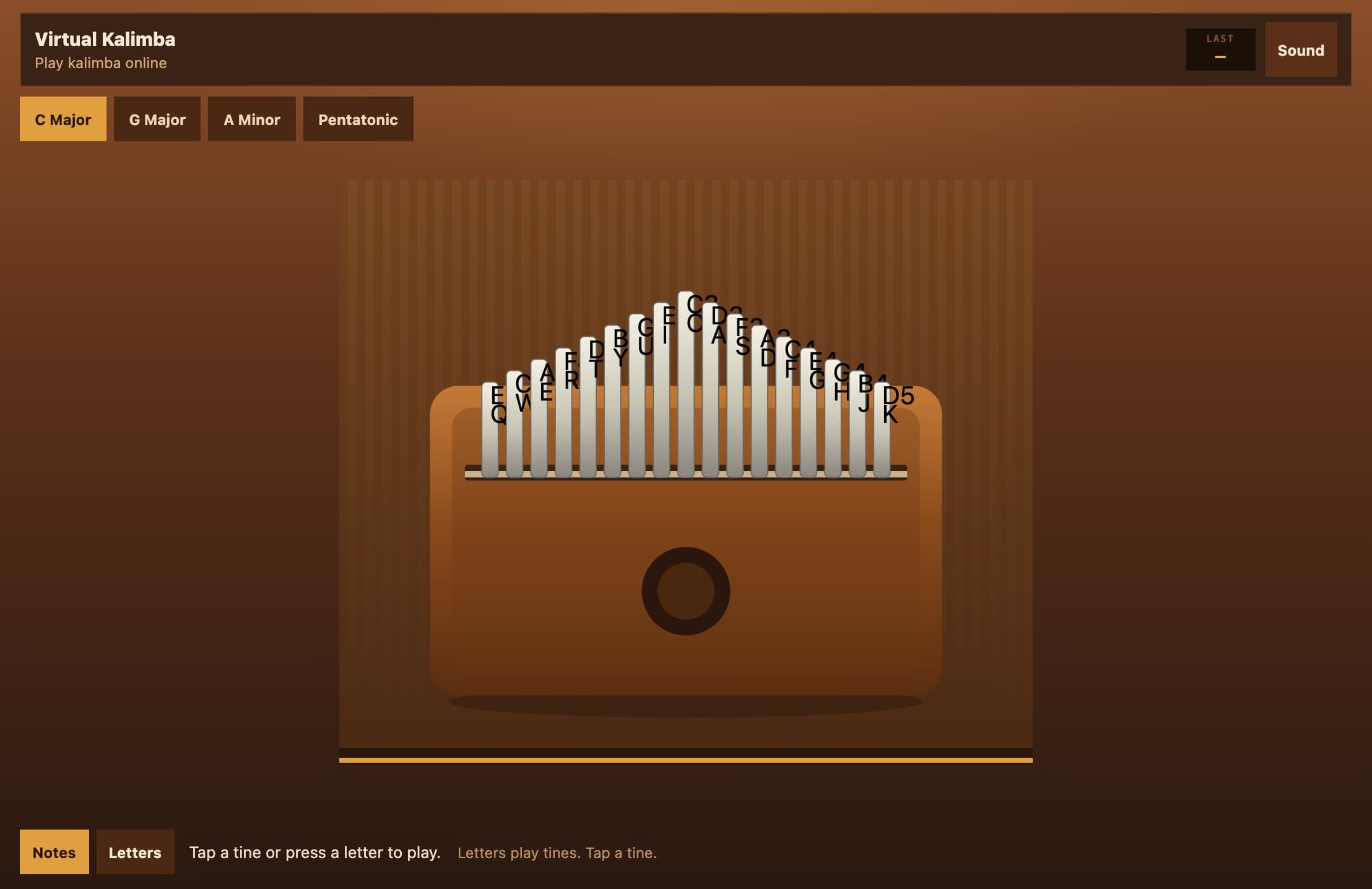 Virtual Kalimba
